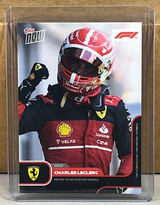 2022 TOPPS NOW FORMULA 1 F1 #38 CHARLES LECLERC heroic drive clinches victory
