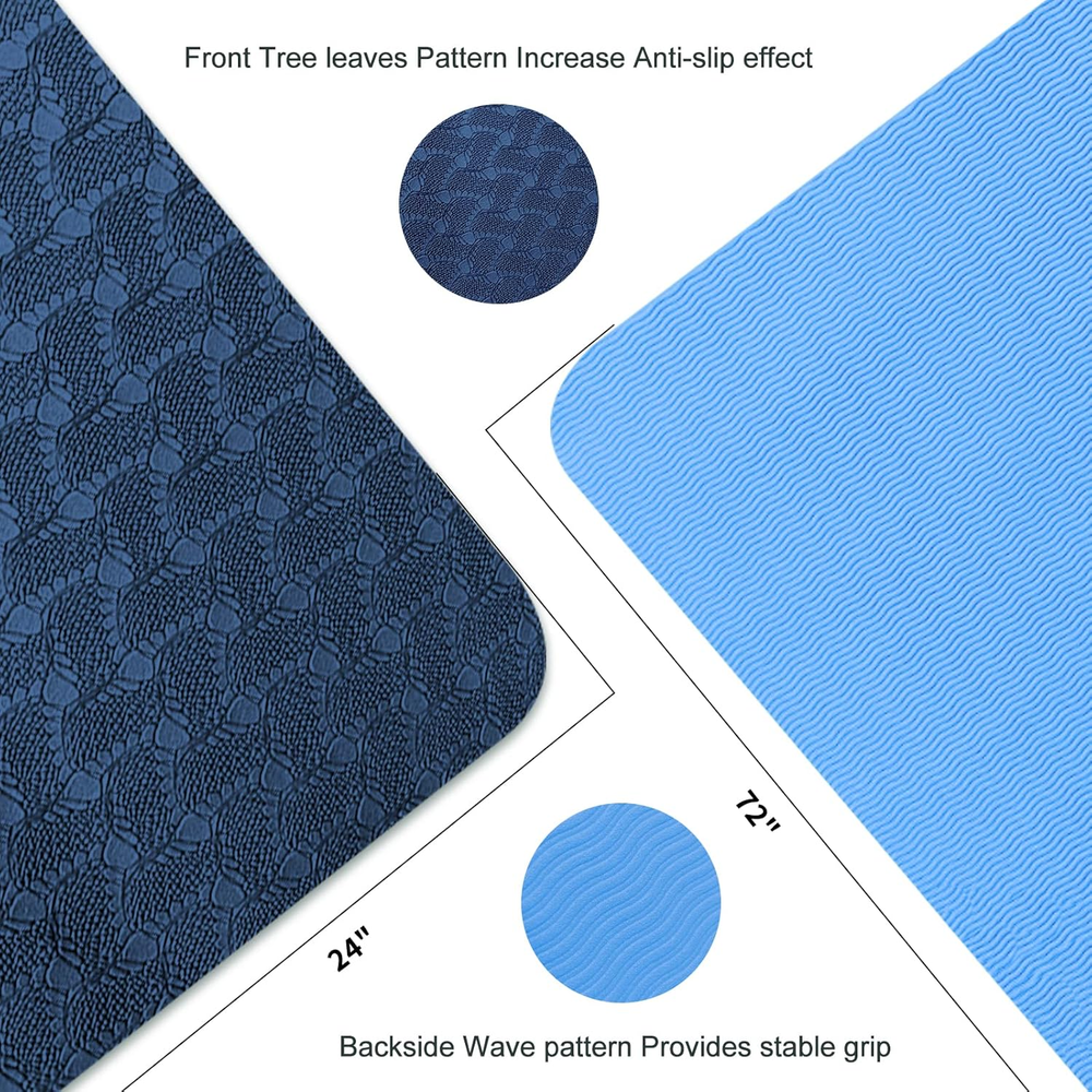 Extra Thick 8mm TPE Non-Slip Eco-Friendly Yoga Mat 1/3 Inch High-Density Exercise Mat Extra Thick 8mm TPE Non-Slip Eco-Friendly Yoga Mat 1/3 Inch High-Density Exercise Mat