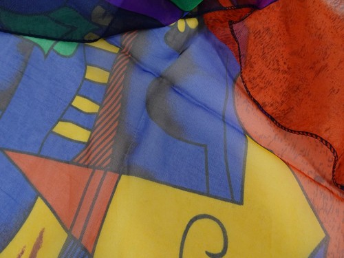 Pablo Picasso Painting of a Man 20" X 50" Rectangular Sheer Scarf Wrap E22 - Picture 4 of 8