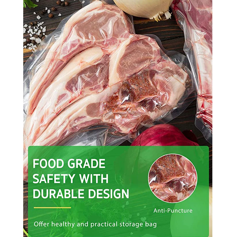 11"x50' Vacuum Sealer Bags Food Saver Sealing Machine Kitchen Storage Bag 4 Mil - Image 4 of 4