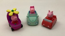 Peppa Pig Vehicles Lot Of 3 Jazwares Helicopter Race Car Little Buggy