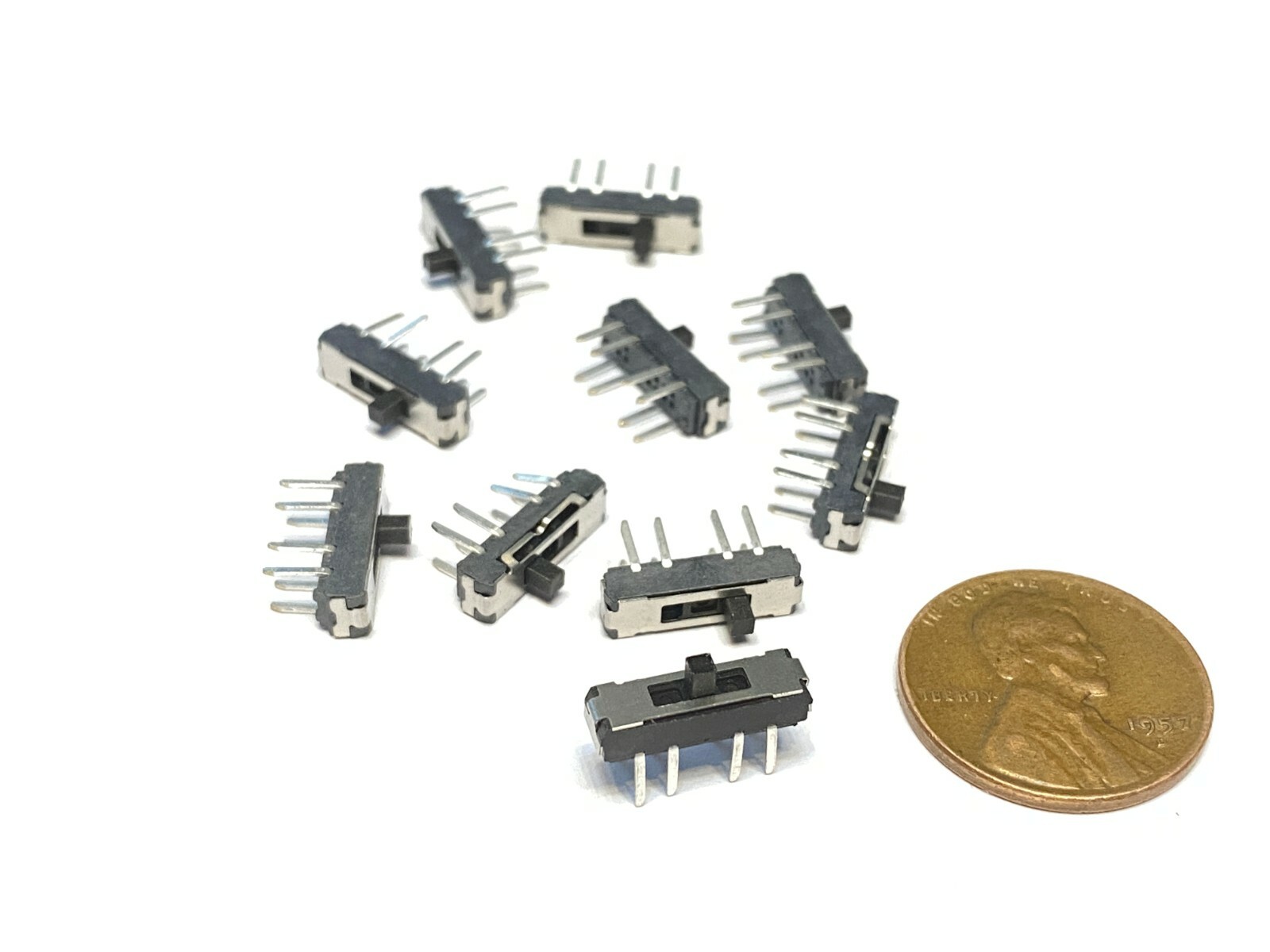 10 X MSS23D18 MSS-23D18 Small on off on 8Pin 2P3T Slide Switch pcb a34 STAMP