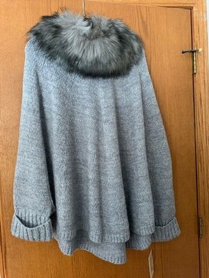 michael kors fur poncho