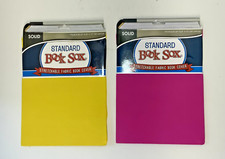 Pack of 2 Yellow and Purple Standard Book Sox Stretchable Fabric Book Cover