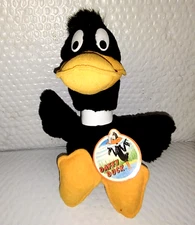 Vintage 24K DAFFY DUCK 12in Black Soft Plush Mighty Star Warner Bros 1993 LNWT