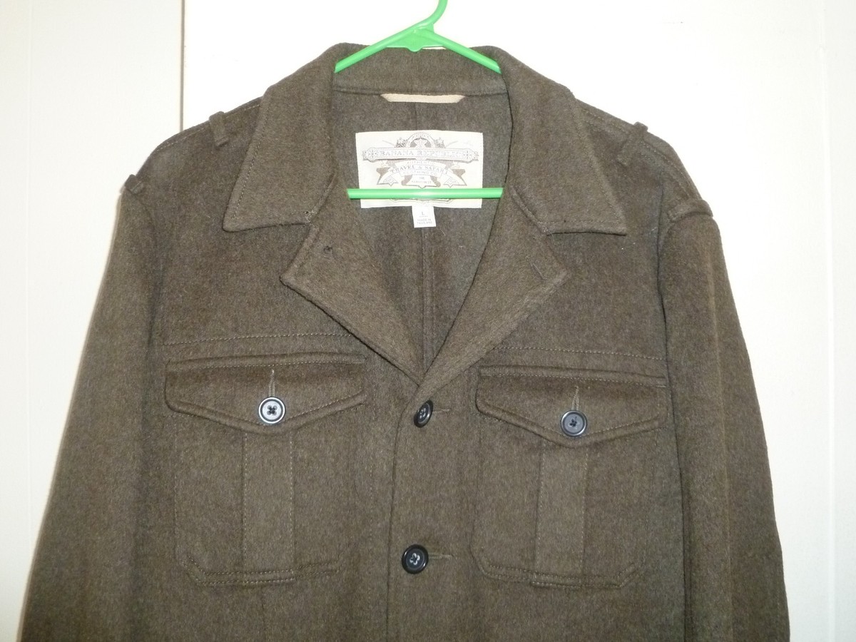 Banana Republic Army Green Wool Travel & Safari Field Banana Republic Army Green Wool Travel & Safari Field