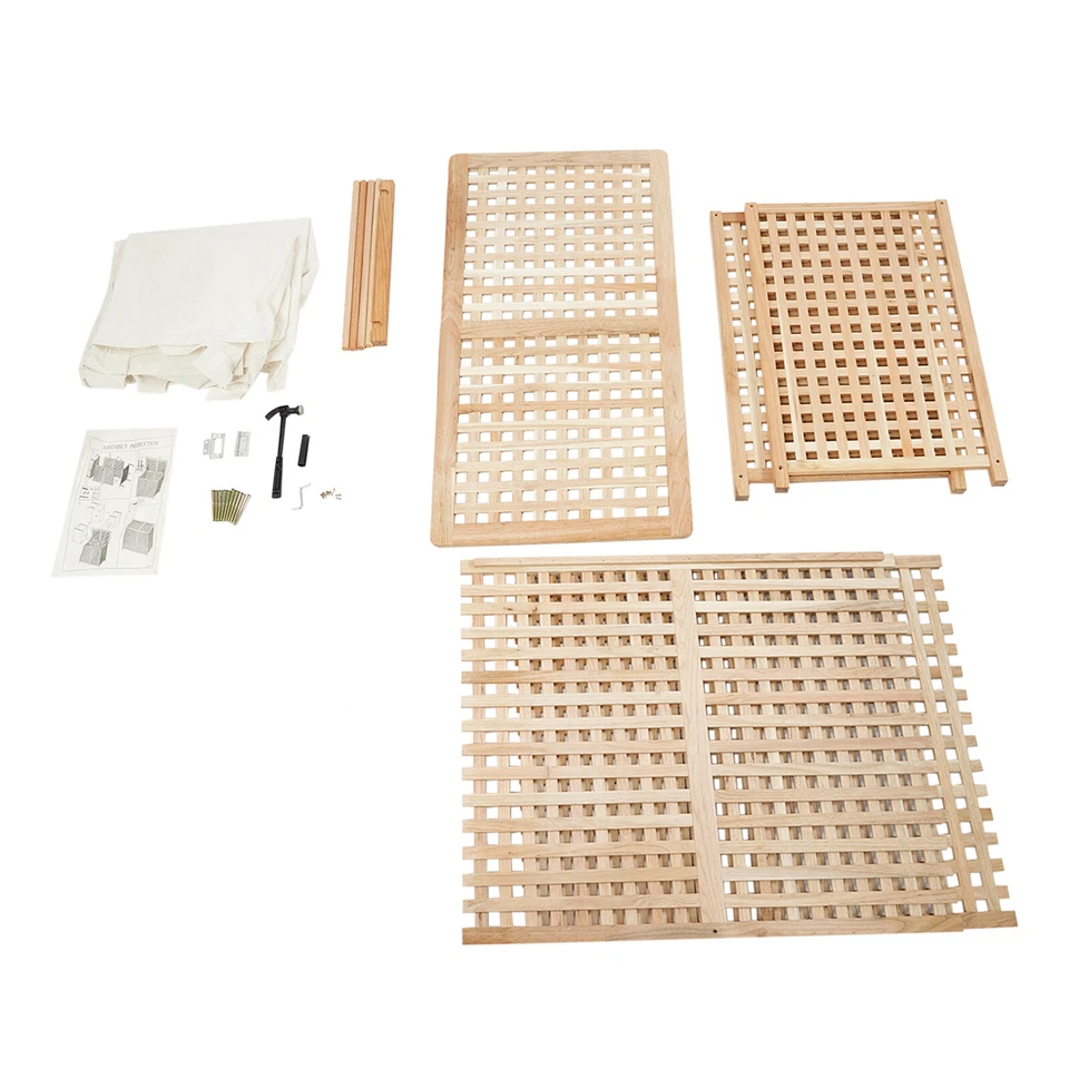 H?lzerner W?schekorb, doppeltes Fach gro?e Kapazit?t schmutzige W?schekorb - Bild 3 von 4