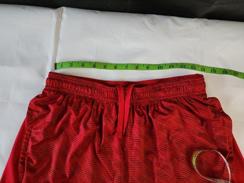 Nike Gym Jogging Shorts Red n Black Silver Logo Men's Size Medium Dri-Fit 🔥 - Picture 7 of 14