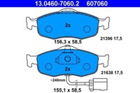 ATE 13.0460-7060.2 Bremsbelagsatz, Scheibenbremse FüR Ford