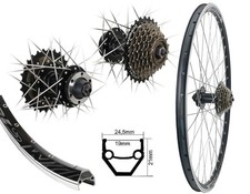 24 Zoll Hinterrad DMS19 19-507 Disc 6-Loch mit 7-fach Shimano Schraub-Zahnkranz
