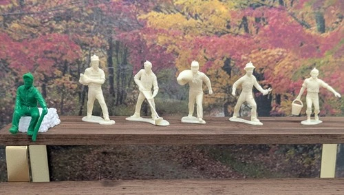 1968 Sears Marx Growing Farm Playset Replacment Figures 6 Piece Lot