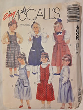 Vintage McCall's Pattern 4352 Children's Jumper Jumpsuit Sewing Project H