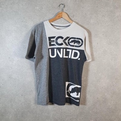 Vintage Ecko Unltd. Logo Print T-Shirt Herren mittelgrau C31397