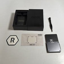 Brand new Ridge Lite Minimalist Wallet Gunmetal Money Card Clip