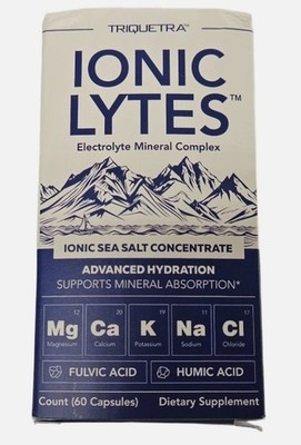 Triquetra Ionic Lytes Electrolyte Mineral Complex 60 Capsules Fulvic Humic Acid