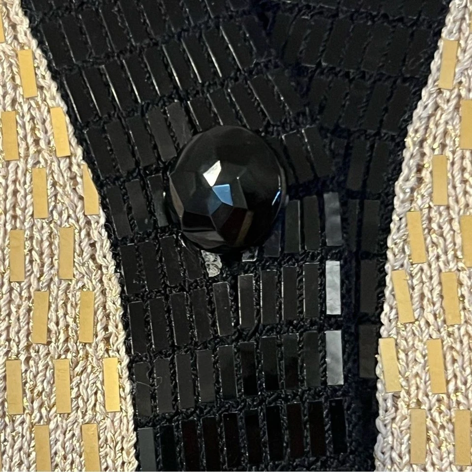 Conjunto de 2 faldas St John Evening Marie gris Santana tejido lentejuelas dinero antiguo Foto 4 de 4