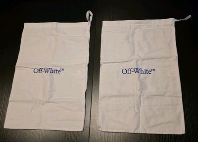 2 Off-White Dust Bag WHITE Drawstring LOGO Shoe Purse 11.5'' X 17'' Storage Cover