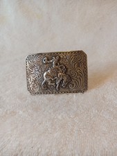 Vintage Silver Tone Western Buckle Nocona