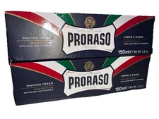 2 Proraso Shaving Cream Tube Protective & Moisturizing w Aloe Vera  5.2 oz New