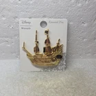 Disney Loungefly Pirate Ship Enamel Pin Gold Tone Peter Pan Inspired NEW