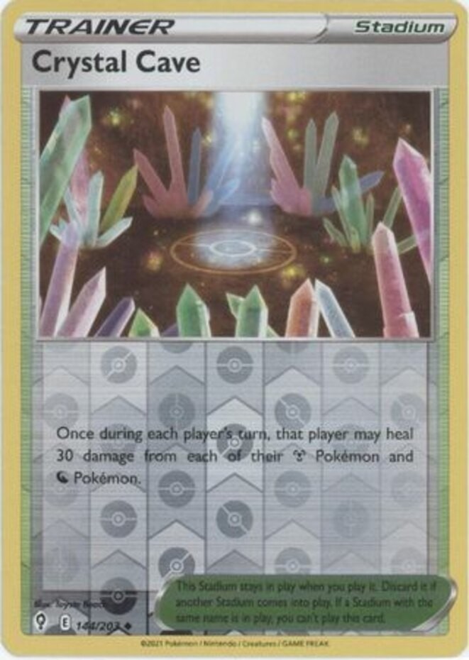 Crystal Cave - 144/203 - Uncommon - Reverse Holo - Near Mint
