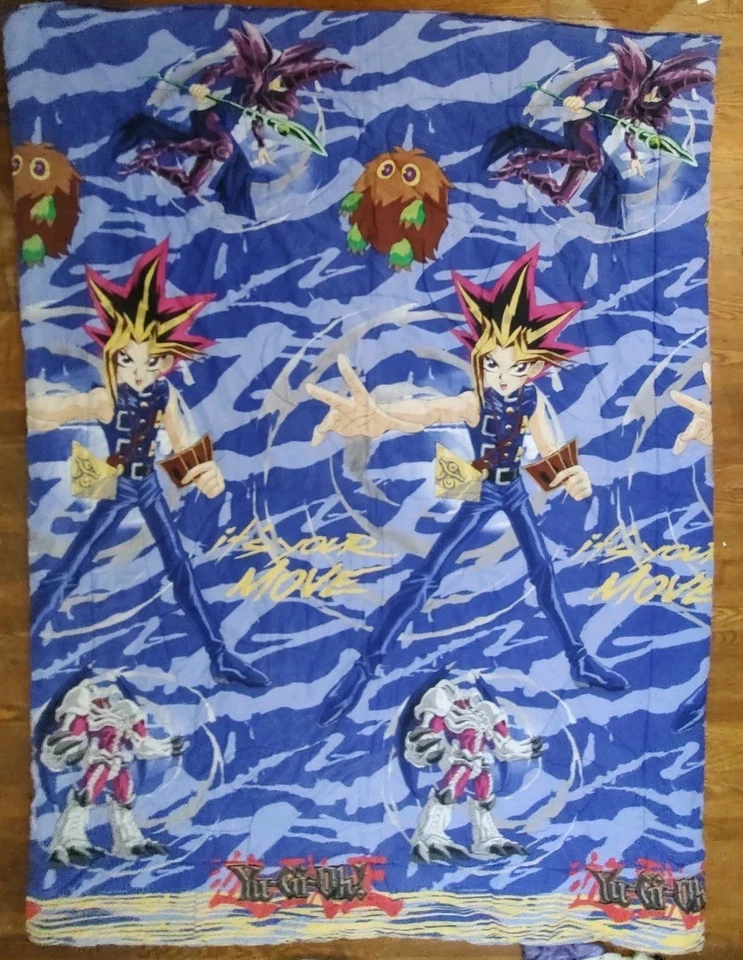 90s Vintage Yu-Gi-Oh 1996 Bed Room Set Sheets Comforter  Valances Curtains Anime - Image 2 of 4