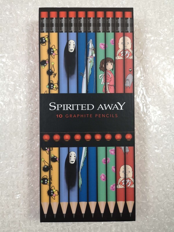 Set de crayons à papier Le Voyage de Chihiro Studio Ghibli en bois pour le dessin