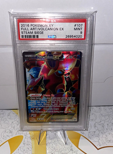 2016 Pokemon XY Steam Siege Volcanion EX 107/114 Full Art Holo PSA 9