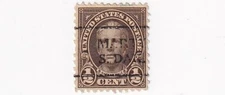 STAMPS US SCOTT 551 "Nathan Hale" 1/2 CENT 1925 PRECANCEL MARTY, SOUTH DAKOTA