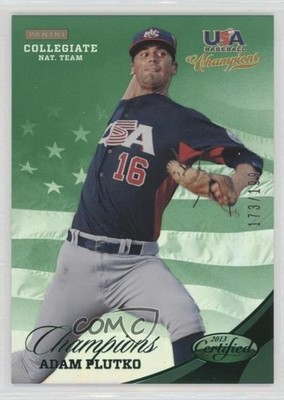 2013 USA Baseball Champions Certified National Team Mirror Green Adam Plutko 0d4