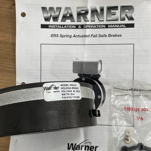 Warner Freno di bloccaggio elettrico modello ERS-57, 90 DCV, Watt 35,2 P/N 5153-170-002 - Foto 4 di 12