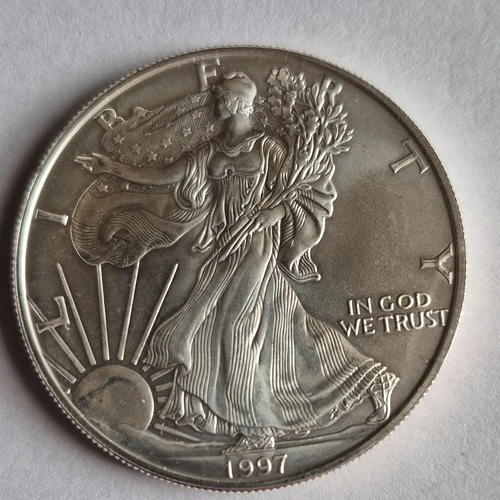 U.S. Mint American Eagle 1997 1 oz Silver 0.999 Fine Business Strike Coin