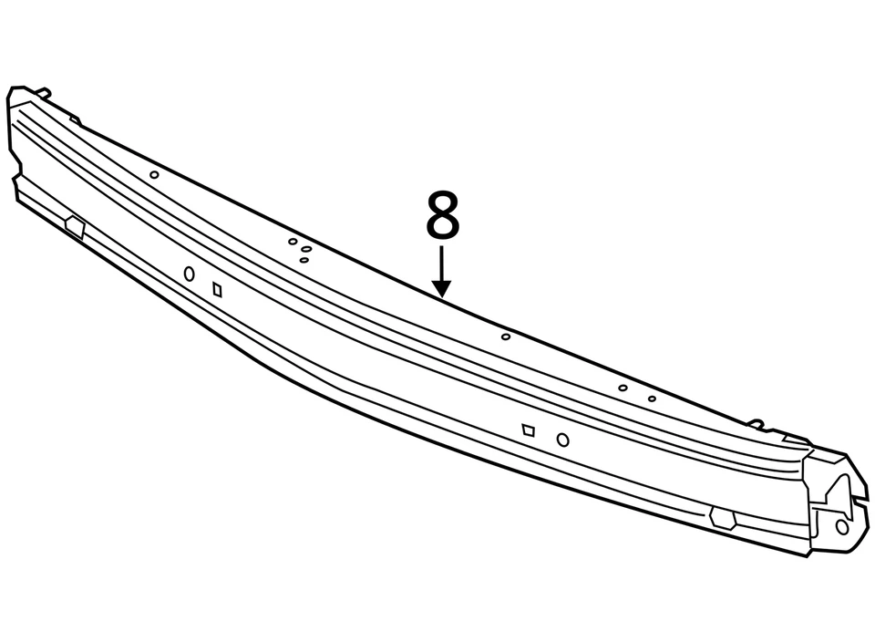 2010-2019 Ford Taurus Front Bumper Reinforcement K4X9H Foto 3 de 3