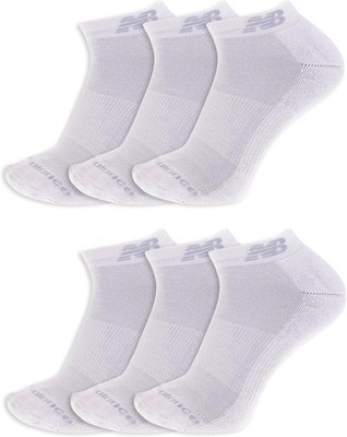New Balance Unisex Adult Performance Cushioned Low Medium, White (6 Pairs) 