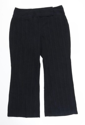 Blaue Damenhose UK-Größe 14 limette normale Passform