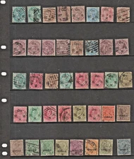 INDIA Collection, 40 Official Overprinted Stamps from QV to KGV 1874-1900+ Used