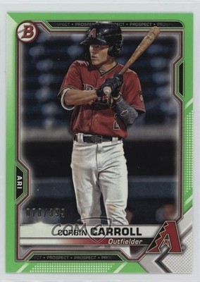 2021 Bowman Prospects Neon Green Border 78/399 Corbin Carroll #BP-142 0t2c