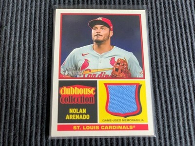 2025 TOPPS HERITAGE NOLAN ARENADO *CLUBHOUSE GAME USED JERSEY*  CARDINALS
