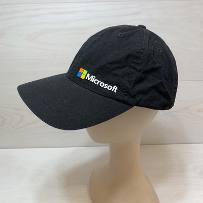 Microsoft Hat Cap StrapBack Unstructured Adjustable Black OS Computer Software