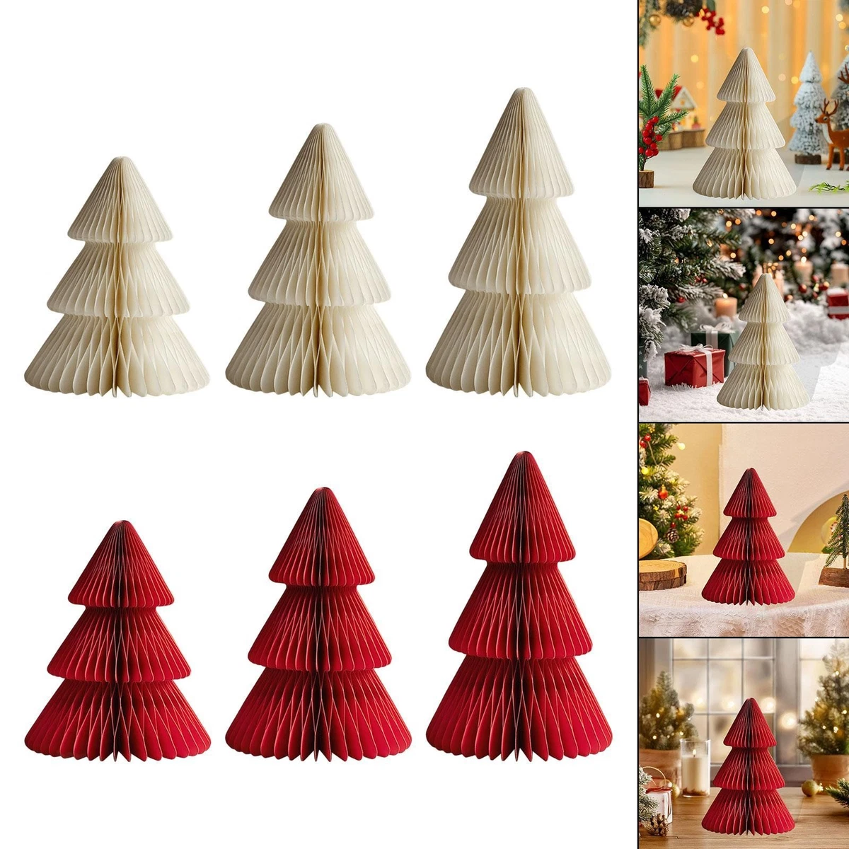 Legami Albero Di Natale Pieghevole In Carta Con Glitter Oro – Diametro 28 Cm, Decorazione Natalizia A Nido D'Ape, Incluso Cordino