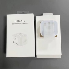 35W Dual Port Fast Charging Power Adapter USB-A+C PD Folding Plug