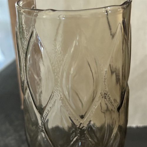Vintage Anchor Hocking Glas Madrid grün Muster 13 Oz. Glasbecher 5 Zoll hoch - Bild 2 von 6