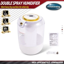 2L Humidifiers Ultrasonic Warm & Cool Mist LED Humidifier Top Fill For Bedroom