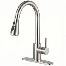 Kitchen Faucets with Pull Down Sprayer,Brushed Nickel,Lead-Free NSF Certifi...