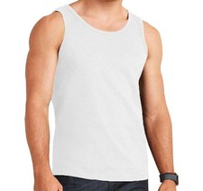 Mens Vest Tops 100% Cotton Plain Classic Vests Summer Training Gym Tank Top Pack
