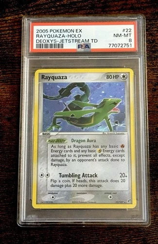 Pokémon TCG Rayquaza EX Deoxys 22/107 Holo Rare PSA 8