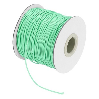 Waxed Cord 1mm Waxed Thread 87 Yard Wax String Leather Cord (Lake Blue)