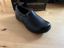 BLACK CLOG LEATHER UPPER ANTI-SLIP OUTSOLE PERFECT FOR KITCHEN WORK