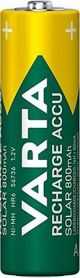 1x Varta AA 800 Solar wiederaufladbarer Akku 1,2 V HR6 Mignon NiMh 56736 Bulk