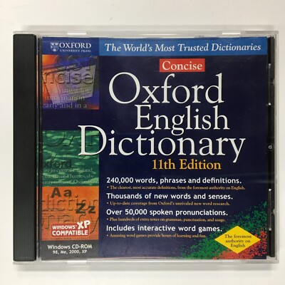 Selectsoft Concise Oxford English Dictionary: 11th Edition (CD-ROM, 2005 ...